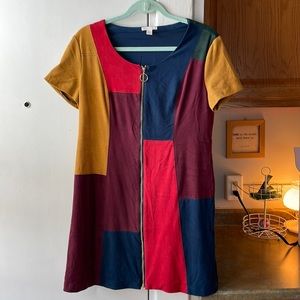 Vintage Cato Color-block dress